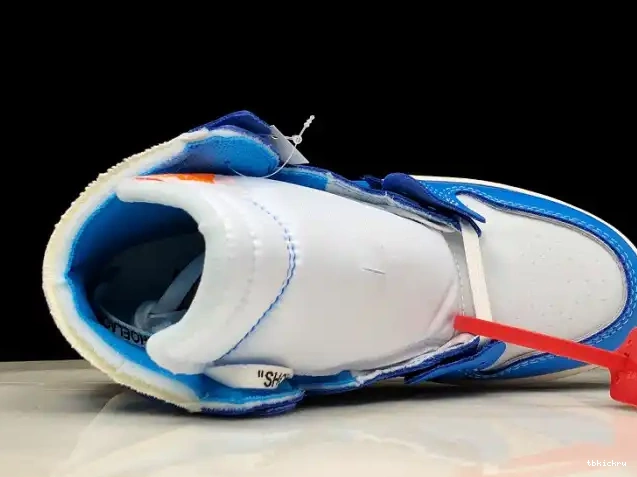 Cheap TBK 1 Off-White Jordan Blue UNC AQ0818-148 Powder Air 0413